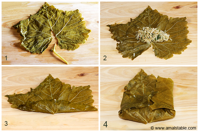 Grape leaves how to roll